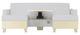 Sleep Sofa, with Custom Front, with Table, shown with Power