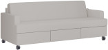 Sleep Sofa, with Custom Front, shown with optional Housekeeping Casters