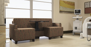 62172T sleepToo in Patient Room; Fabric: Stinson Fizz Sarsaparilla Wood Finish: Molasses