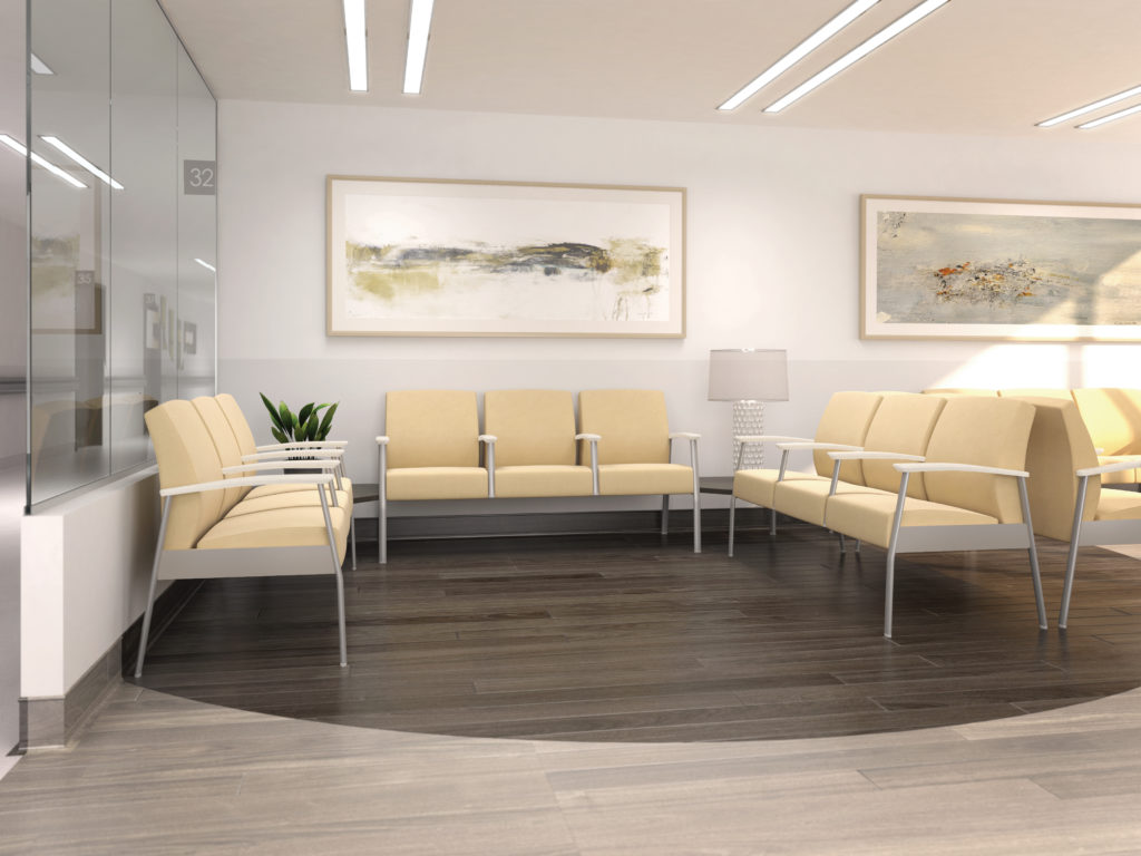 Canton with solid surface arm caps