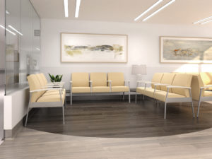 Canton with solid surface arm caps