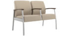 Loveseat, Metal Frame, Short Center Arm Canton Loveseat, Metal Frame, Short Center Arm
