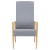 Monroe Patient Chair, Wood Arm, High Back