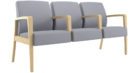Monroe Sofa, Wood Arm, Short Center Arm