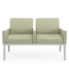 Loveseat with Center Arm, Fully Upholstered with Metal Frame, Solid Surface Arm Caps Loveseat with Center Arm, Fully Upholstered with Metal Frame, Solid Surface Arm Caps
