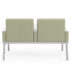 Loveseat with Center Arm, Fully Upholstered with Metal Frame, Solid Surface Arm Caps Loveseat with Center Arm, Fully Upholstered with Metal Frame, Solid Surface Arm Caps