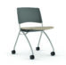 Delta task chair, uph seat and plastic back, with casters